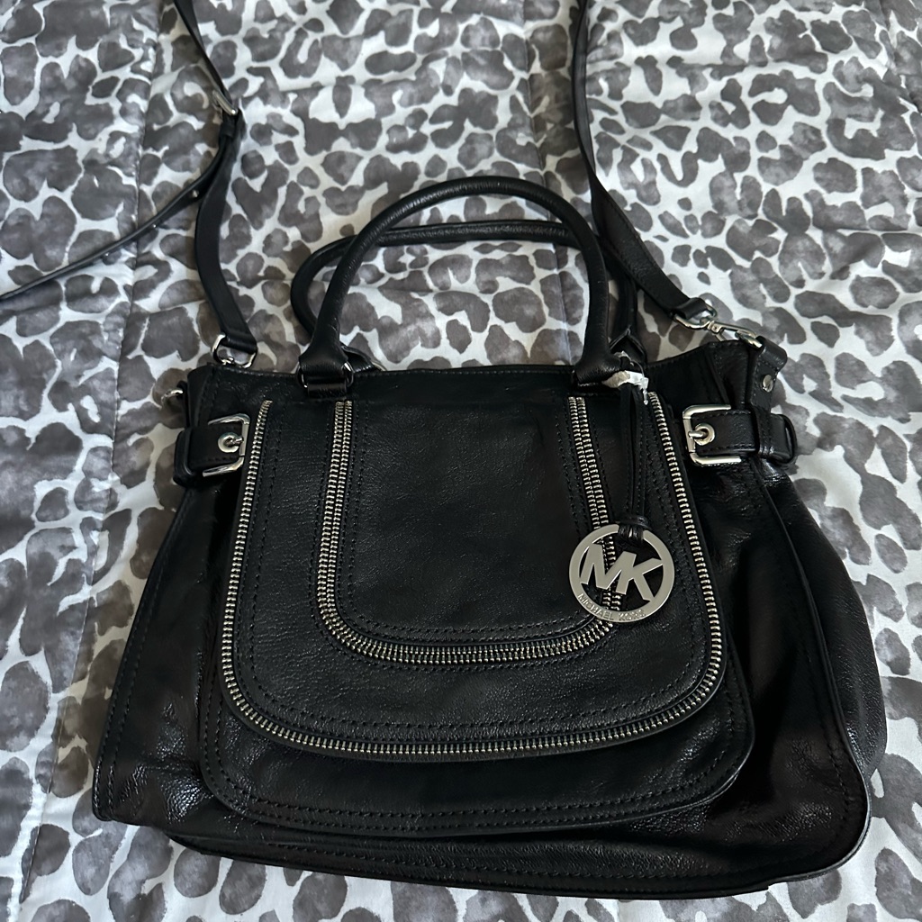 Nwt Michael Kors Metallic Black Purse